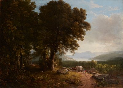 Landschaft mit bedecktem Wagen von Asher Brown Durand